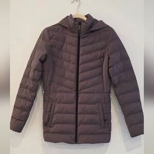 32 Degrees Iron Cocoa Hooded Thermal Jacket Small